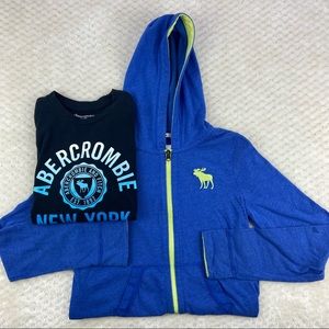 Abercrombie Zip Up Jacket and Long Sleeve Tee Boys (Size L) (size 11/12)